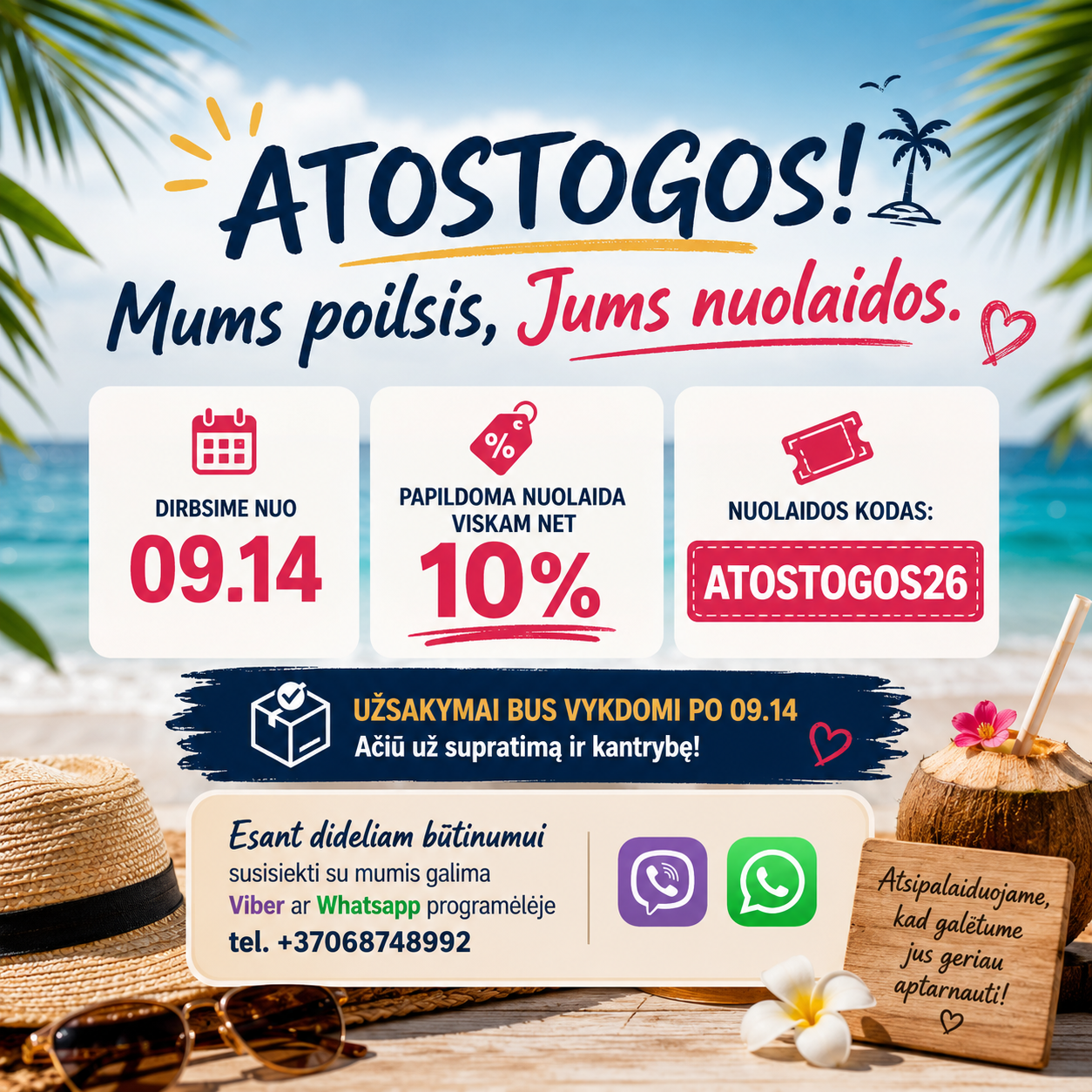 Atostogų informacija